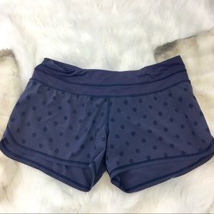 lululemon Navy Polka Dot Running Shorts